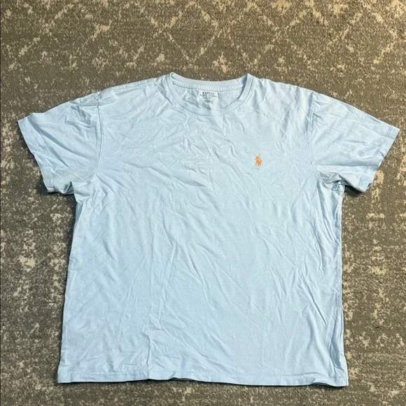 Polo by Ralph Lauren Men's Light Blue Tee - Picture 1 of 3
